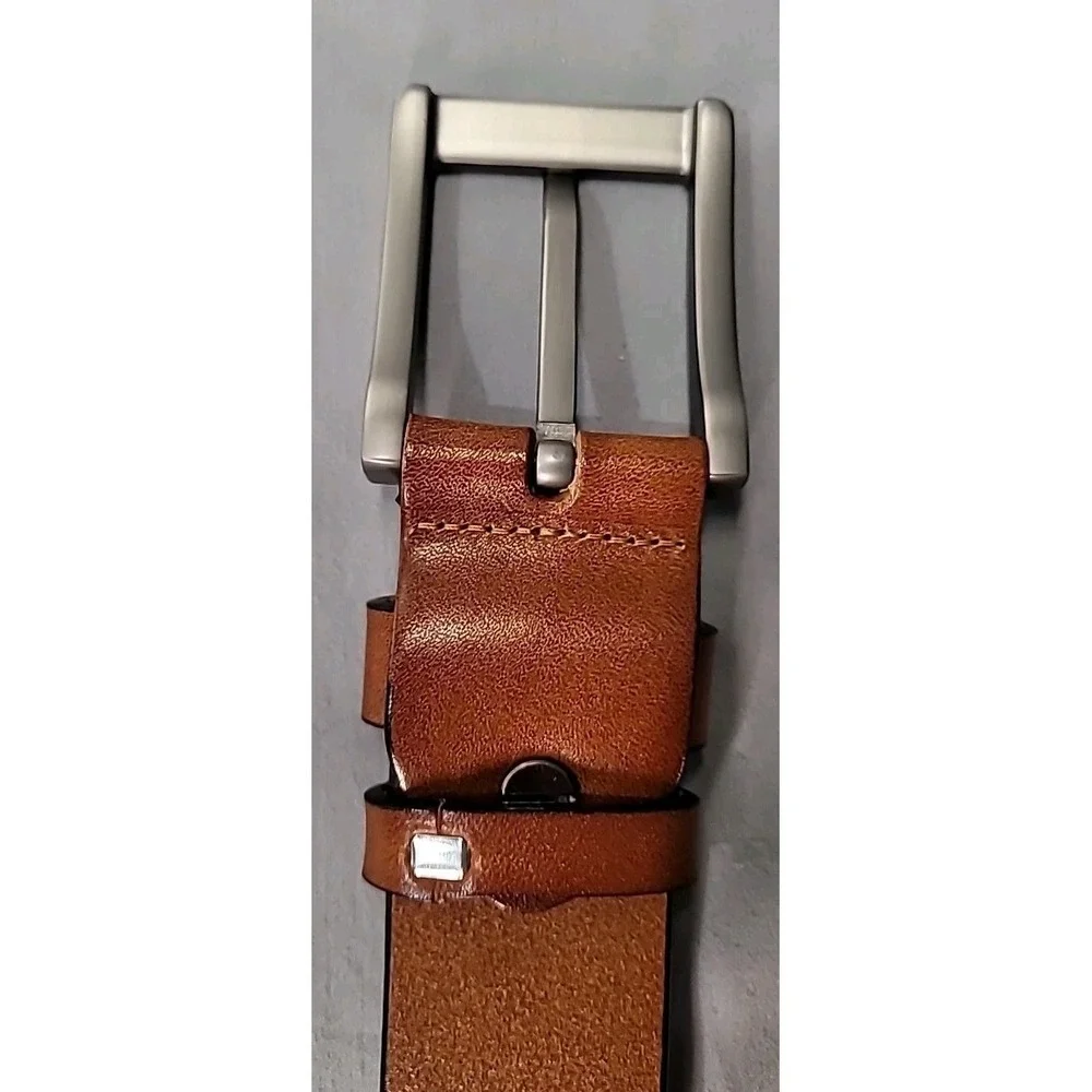 Wolfant Full Grain Solid Italian Leather Belt - Tan - 30